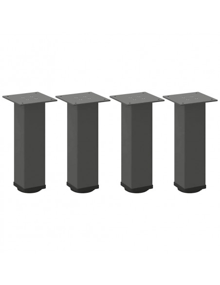 Gambe per Tavolino 4 pz Antracite 30-32 cm Acciaio