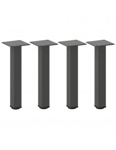 Gambe per tavolino 4 pz Antracite 30-32 cm Acciaio 2