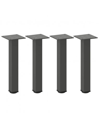 Gambe per tavolino 4 pz Antracite 30-32 cm Acciaio
