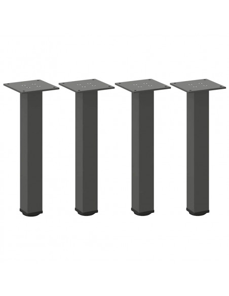 Gambe per tavolino 4 pz Antracite 30-32 cm Acciaio