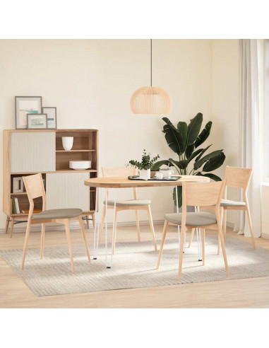 Gambe per Tavolo a Forcina 4 pz Bianco 72 cm Acciaio Massiccio