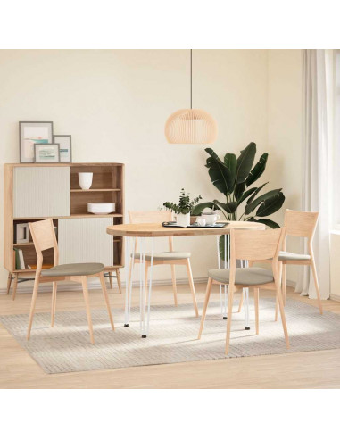 Gambe per Tavolo a Forcina 4 pz Bianco 72 cm Acciaio Massiccio