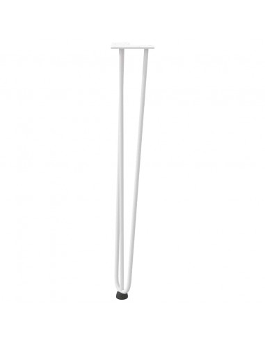 Gambe per Tavolo a Forcina 4 pz Bianco 72 cm Acciaio Massiccio