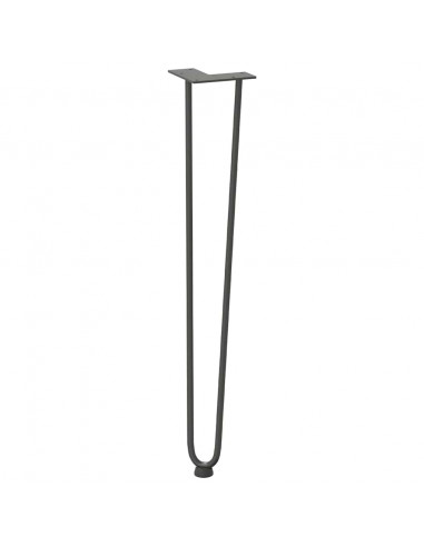 Gambe Tavolo a Forcina 4 pz Antracite 72 cm Acciaio Massiccio