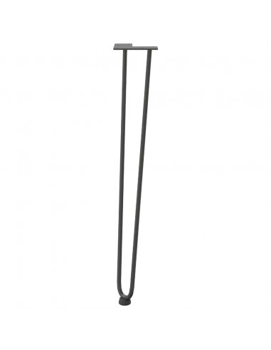 Gambe Tavolo a Forcina 4 pz Antracite 72 cm Acciaio Massiccio
