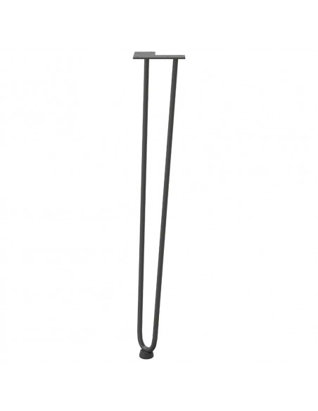 Gambe Tavolo a Forcina 4 pz Antracite 72 cm Acciaio Massiccio