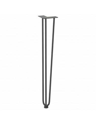 Gambe Tavolo a Forcina 4 pz Antracite 72 cm Acciaio Massiccio