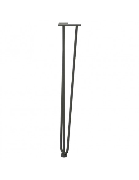 Gambe Tavolo a Forcina 4 pz Antracite 72 cm Acciaio Massiccio