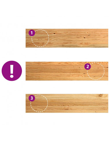 Gradini 2 pz Marrone Chiaro 110x25x2 cm Legno Massello Rovere