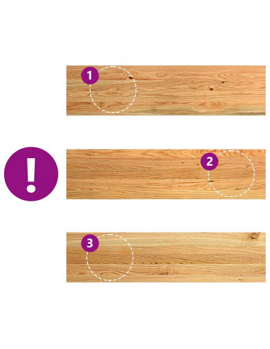 Gradini 20 pz Marrone Chiaro 100x25x2 cm Legno Massello Rovere