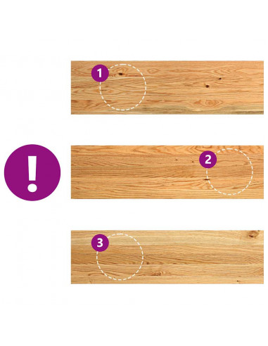 Gradini 2 pz Marrone Chiaro 90x30x2 cm Legno Massello Rovere