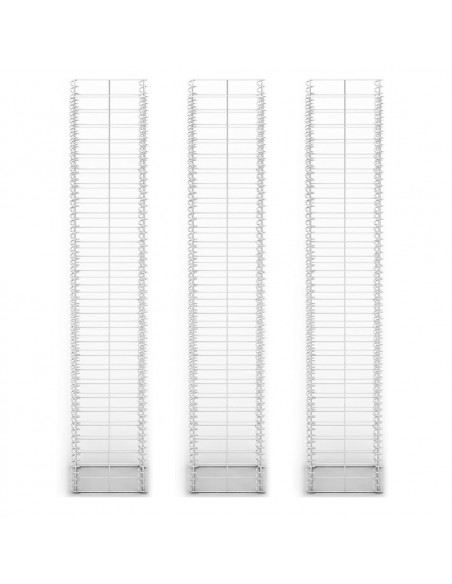 Set Gabbione 3 pz in Filo Zincato 25 x 25 x 150 cm