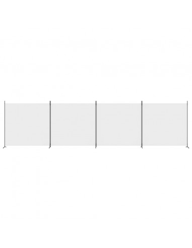 Divisorio a 4 Pannelli Bianco 698x180 cm Tessuto