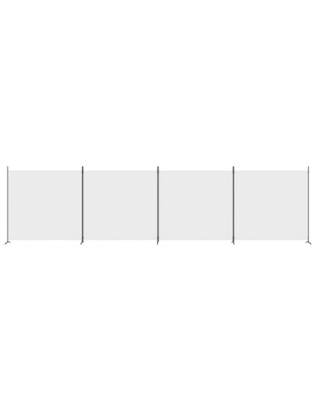 Divisorio a 4 Pannelli Bianco 698x180 cm Tessuto