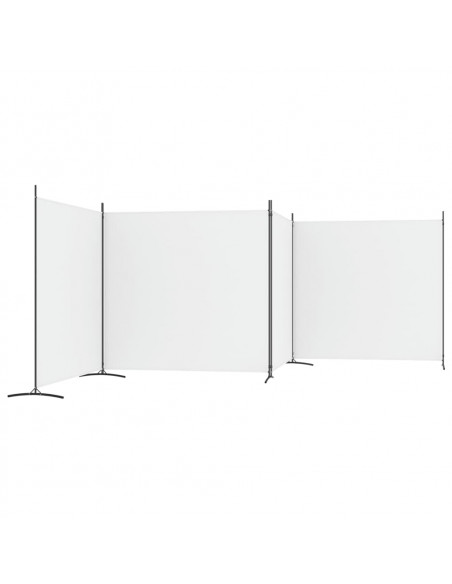 Divisorio a 4 Pannelli Bianco 698x180 cm Tessuto