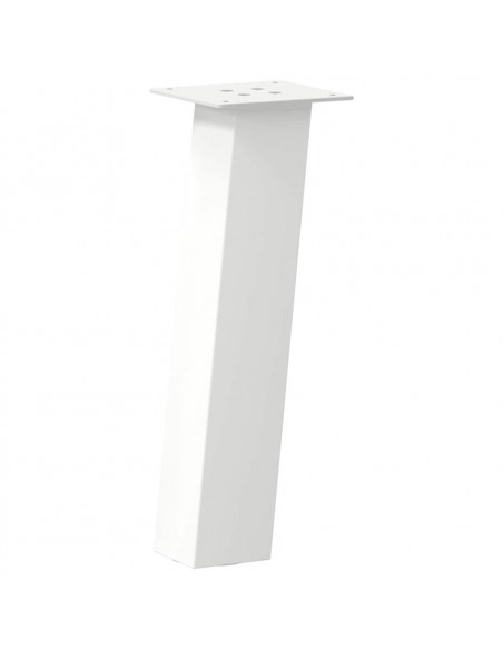 Gambe per Tavolino 4 pz Bianco 30 cm in Acciaio