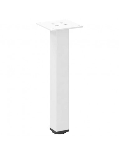 Gambe per Tavolino da Caffè 4 pz Bianche 30-32 cm Acciaio