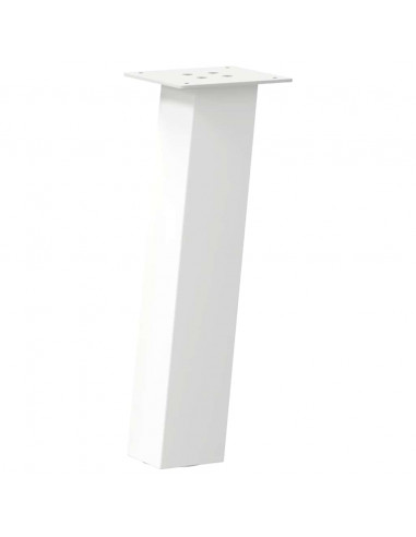 Gambe per Tavolino 4 pz Bianco 42 cm in Acciaio