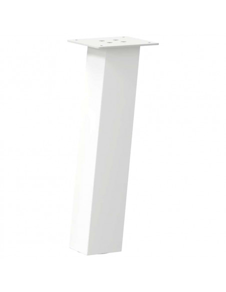 Gambe per Tavolino 4 pz Bianco 42 cm in Acciaio