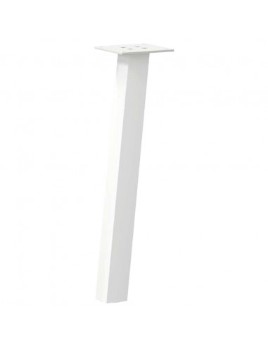 Gambe per Tavolino 4 pz Bianco 42 cm in Acciaio