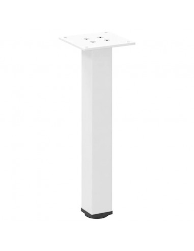 Gambe per Tavolino 4 pz Bianco 42-44 cm in Acciaio