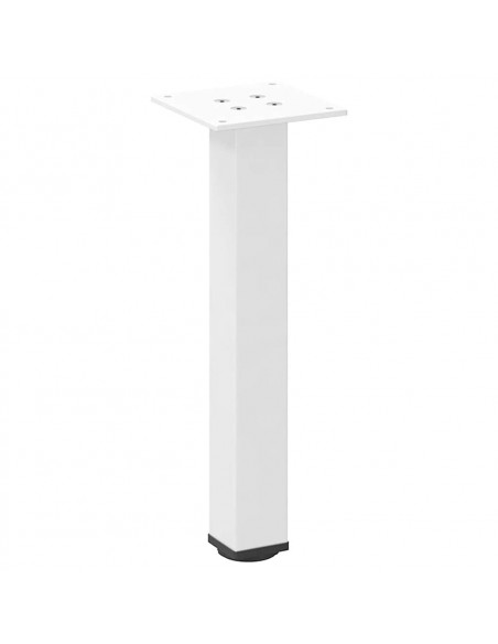 Gambe per Tavolino 4 pz Bianco 42-44 cm in Acciaio
