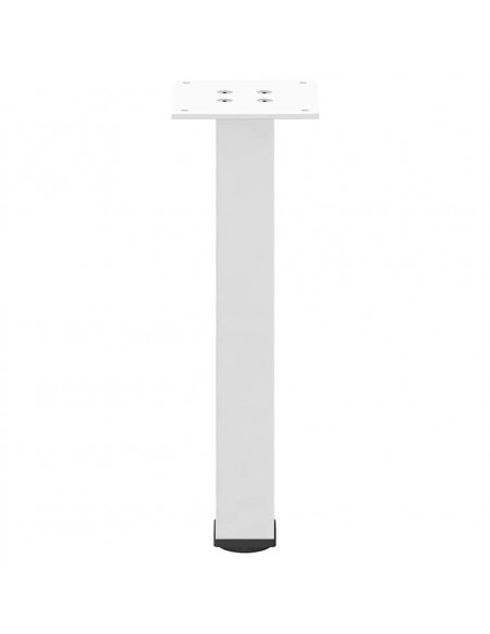 Gambe per Tavolino 4 pz Bianco 42-44 cm in Acciaio