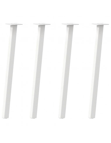 Gambe per tavolo consolle 4 pz bianche 72 cm in acciaio