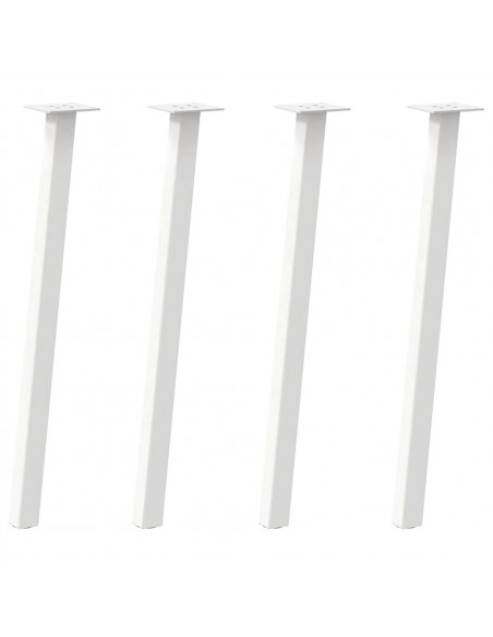 Gambe per tavolo consolle 4 pz bianche 72 cm in acciaio