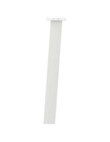 Gambe per Tavolino 4 pz Bianco 72 cm in Acciaio