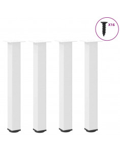 Gambe per Tavolino 4 pz Bianco 72-74 cm in Acciaio