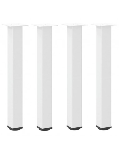 Gambe per Tavolino 4 pz Bianco 72-74 cm in Acciaio