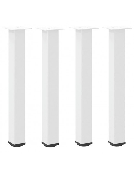 Gambe per Tavolino 4 pz Bianco 72-74 cm in Acciaio