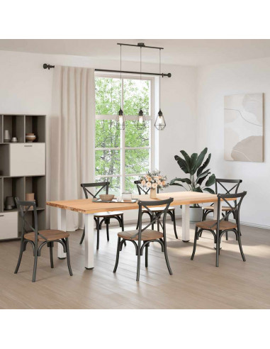 Gambe per Tavolino 4 pz Bianco 72-74 cm in Acciaio