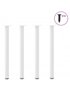 Gambe per Tavolino 4 pz Bianco 72-74 cm in Acciaio