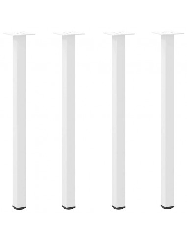 Gambe per Tavolino 4 pz Bianco 72-74 cm in Acciaio
