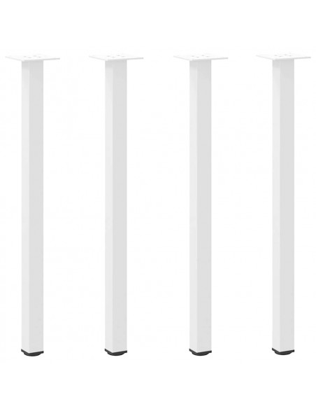 Gambe per Tavolino 4 pz Bianco 72-74 cm in Acciaio