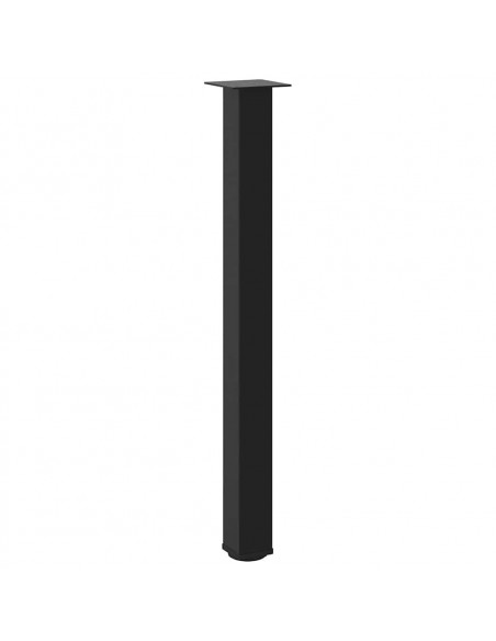 Gambe per Tavolino 4 pz Nero 100-102 cm in Acciaio