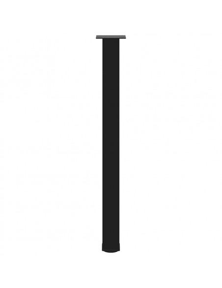 Gambe per Tavolino 4 pz Nero 100-102 cm in Acciaio