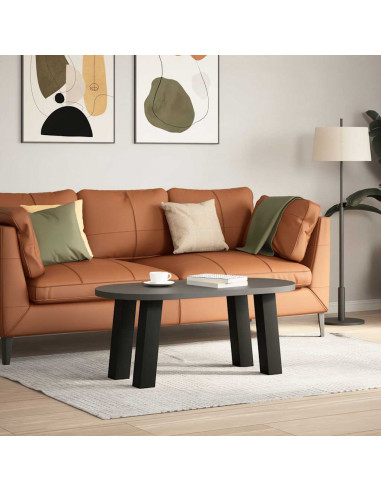 Gambe per Tavolino 4 pz Nero 30 cm in Acciaio