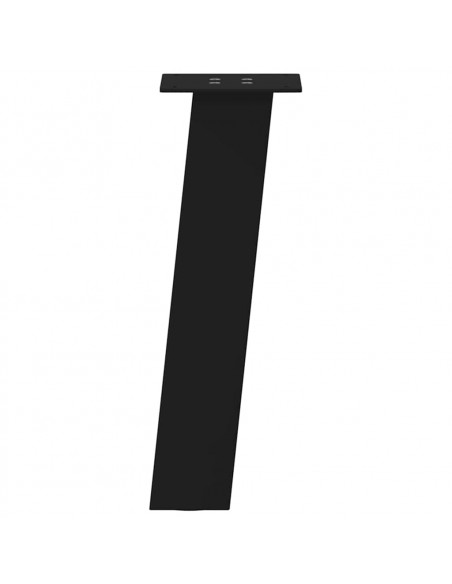 Gambe per Tavolino 4 pz Nero 30 cm in Acciaio