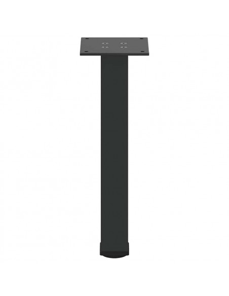 Gambe per Tavolino 4 pz Nero 30-32 cm Acciaio
