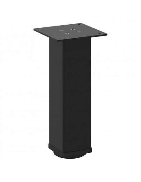 Gambe per Tavolino 4 pz Nero 30-32 cm Acciaio