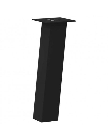 Gambe per Tavolino 4 pz Nero 42 cm in Acciaio