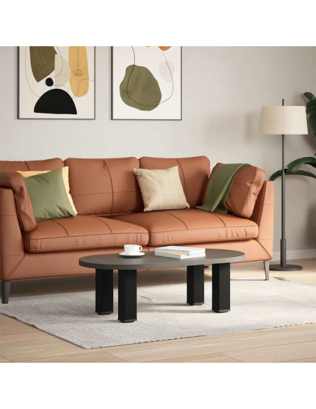 Gambe per Tavolino 4 pz Nero 42-44 cm in Acciaio