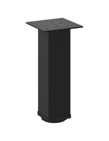Gambe per Tavolino 4 pz Nero 42-44 cm in Acciaio