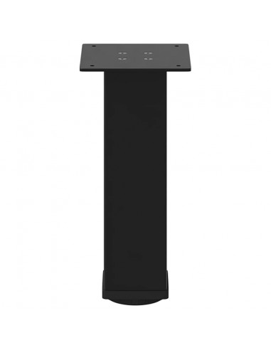 Gambe per Tavolino 4 pz Nero 42-44 cm in Acciaio