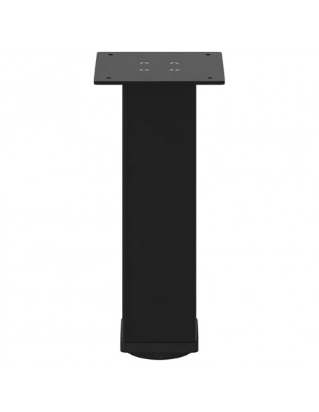 Gambe per Tavolino 4 pz Nero 42-44 cm in Acciaio