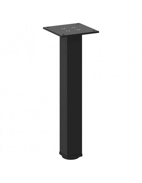 Gambe per Tavolino 4 pz Nero 42-44 cm in Acciaio