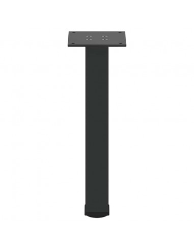 Gambe per Tavolino 4 pz Nero 42-44 cm in Acciaio